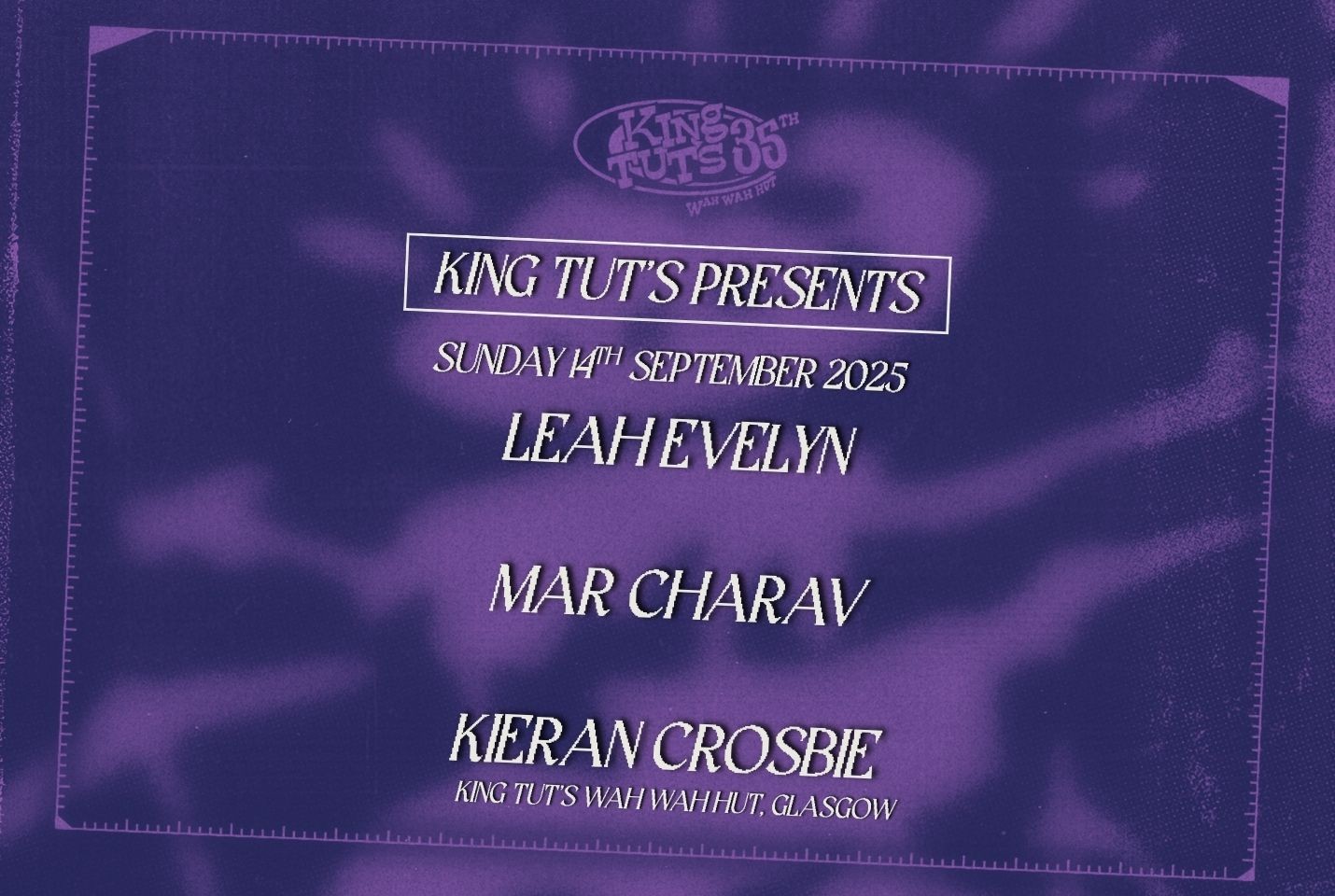 Lineup poster for King Tut's Presents 